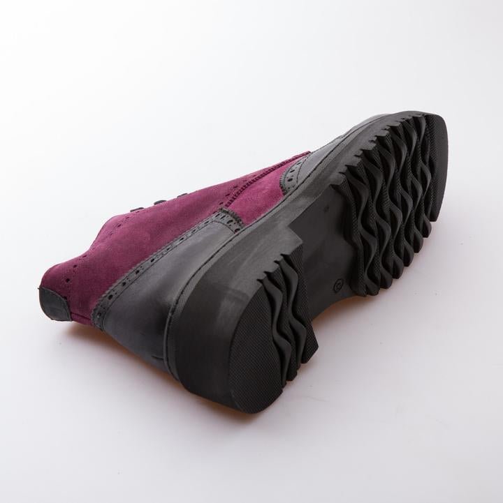 HAROLD - FUSHIA & BLACK - WAXY SUEDE & CALF LEATHER - jameswhite001