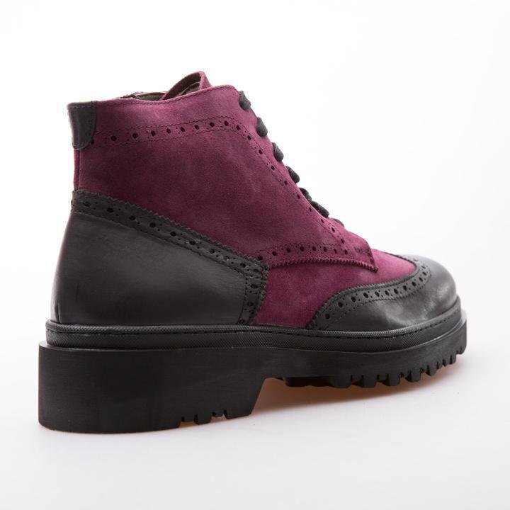 HAROLD - FUSHIA & BLACK - WAXY SUEDE & CALF LEATHER - jameswhite001