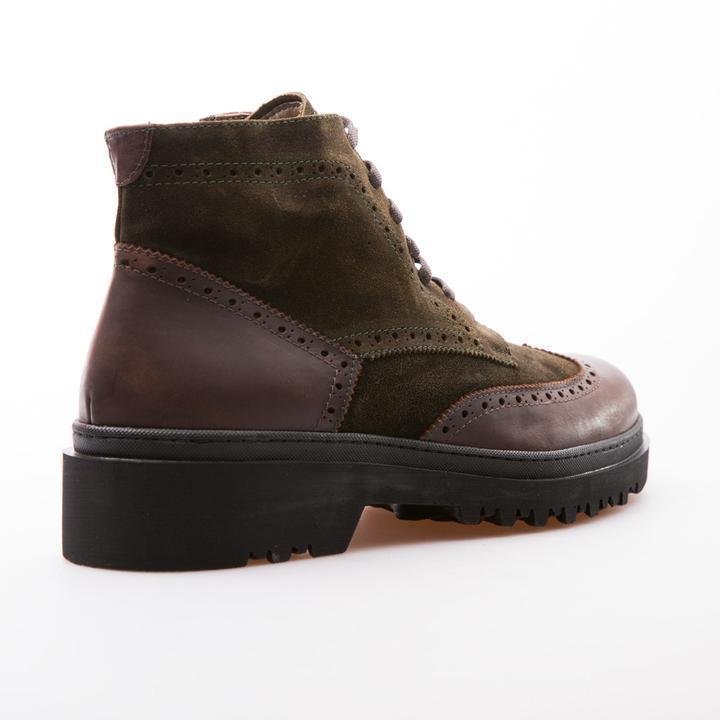 HAROLD - KHAKI & BROWN - WAXY SUEDE & CALF LEATHER - jameswhite001