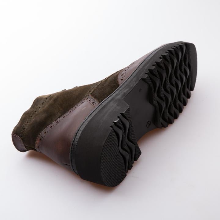 HAROLD - KHAKI & BROWN - WAXY SUEDE & CALF LEATHER - jameswhite001