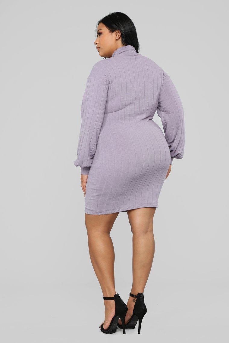 Having It Your Way Sweater Dress - Lavender - jameswhite001