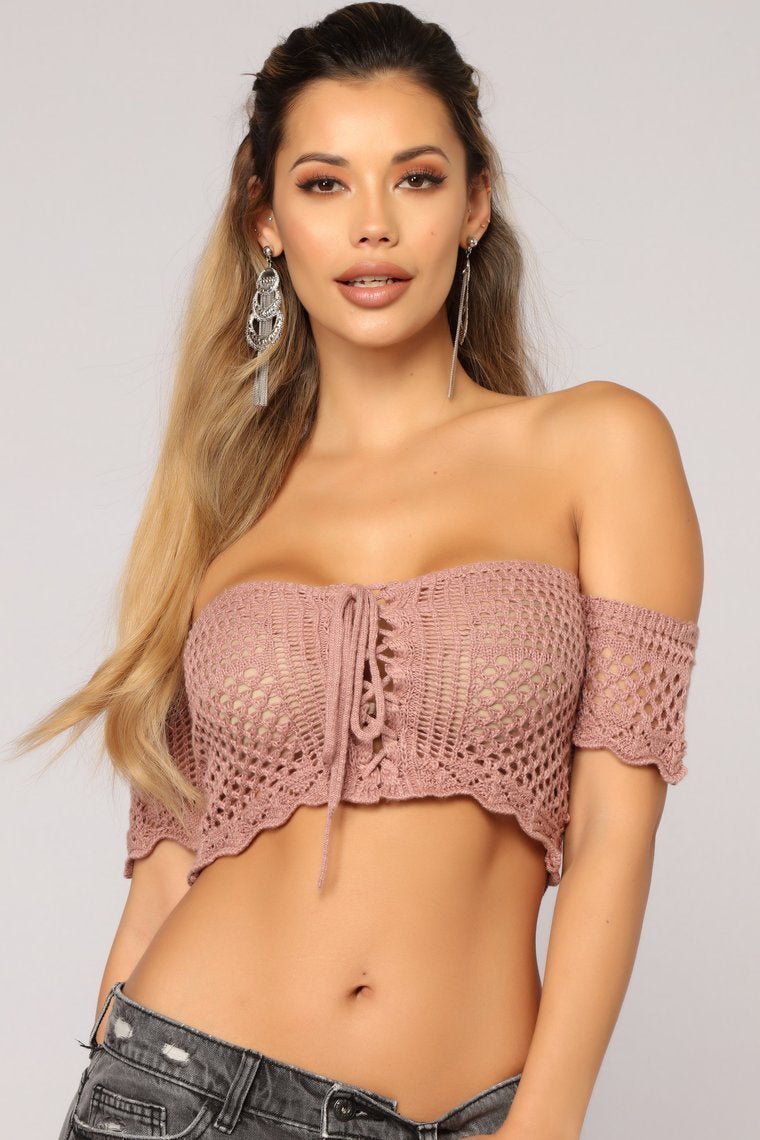 Here To Stay Crochet Top - Pink - jameswhite001