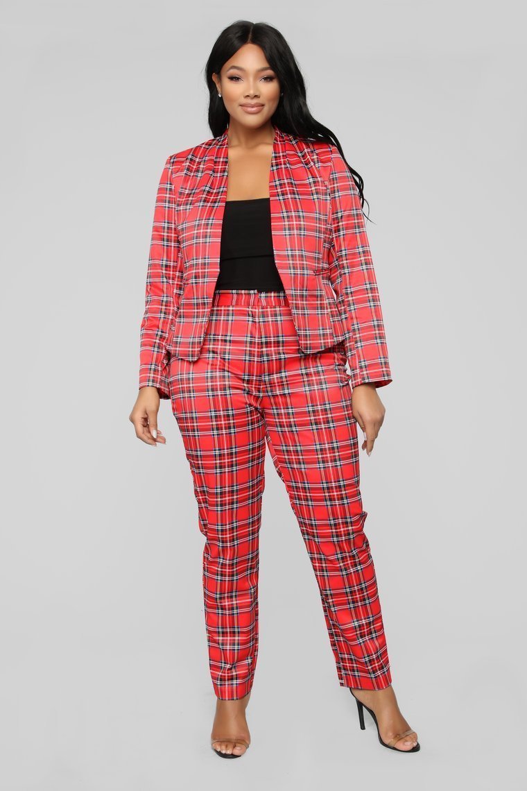 Here With You Pant Set - Red - jameswhite001