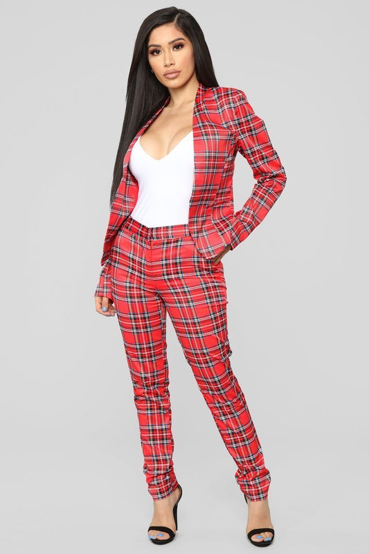 Here With You Pant Set - Red - jameswhite001