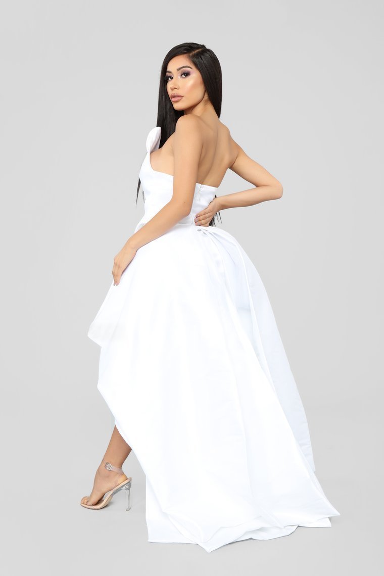 High Klass High Low Gown - White - jameswhite001
