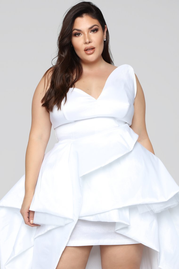 High Klass High Low Gown - White - jameswhite001
