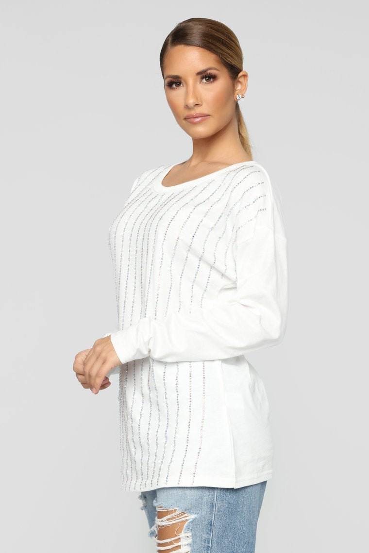 High Standards Tunic Top - White - jameswhite001