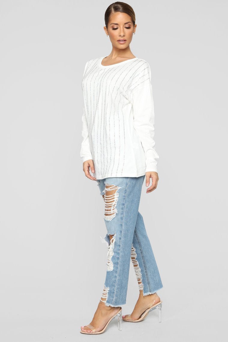 High Standards Tunic Top - White - jameswhite001