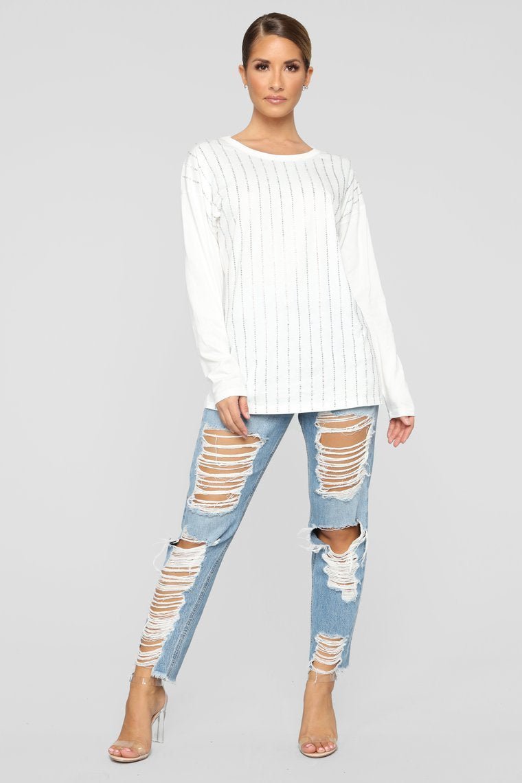 High Standards Tunic Top - White - jameswhite001