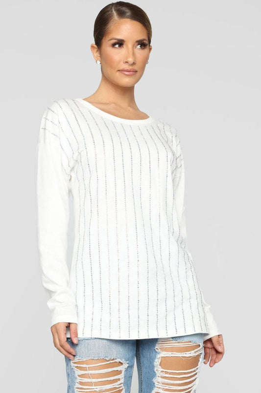 High Standards Tunic Top - White - jameswhite001