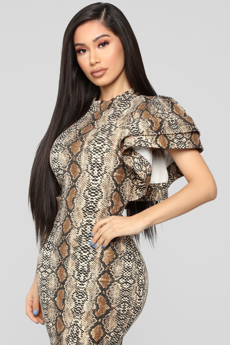 Hisss One And Only Mini Dress - Brown - jameswhite001