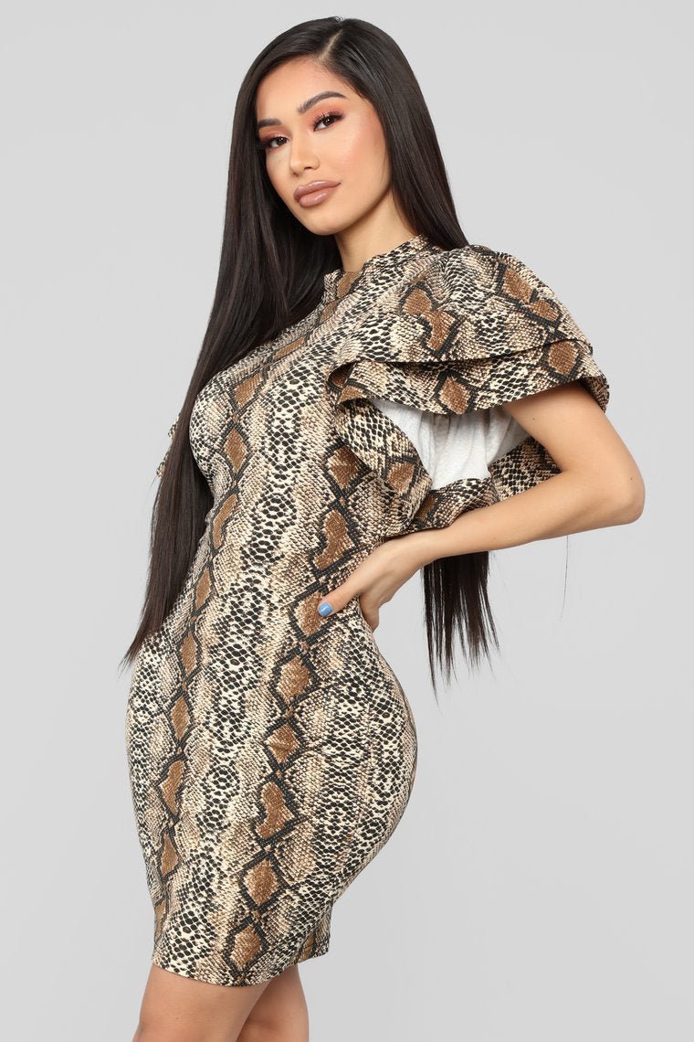 Hisss One And Only Mini Dress - Brown - jameswhite001