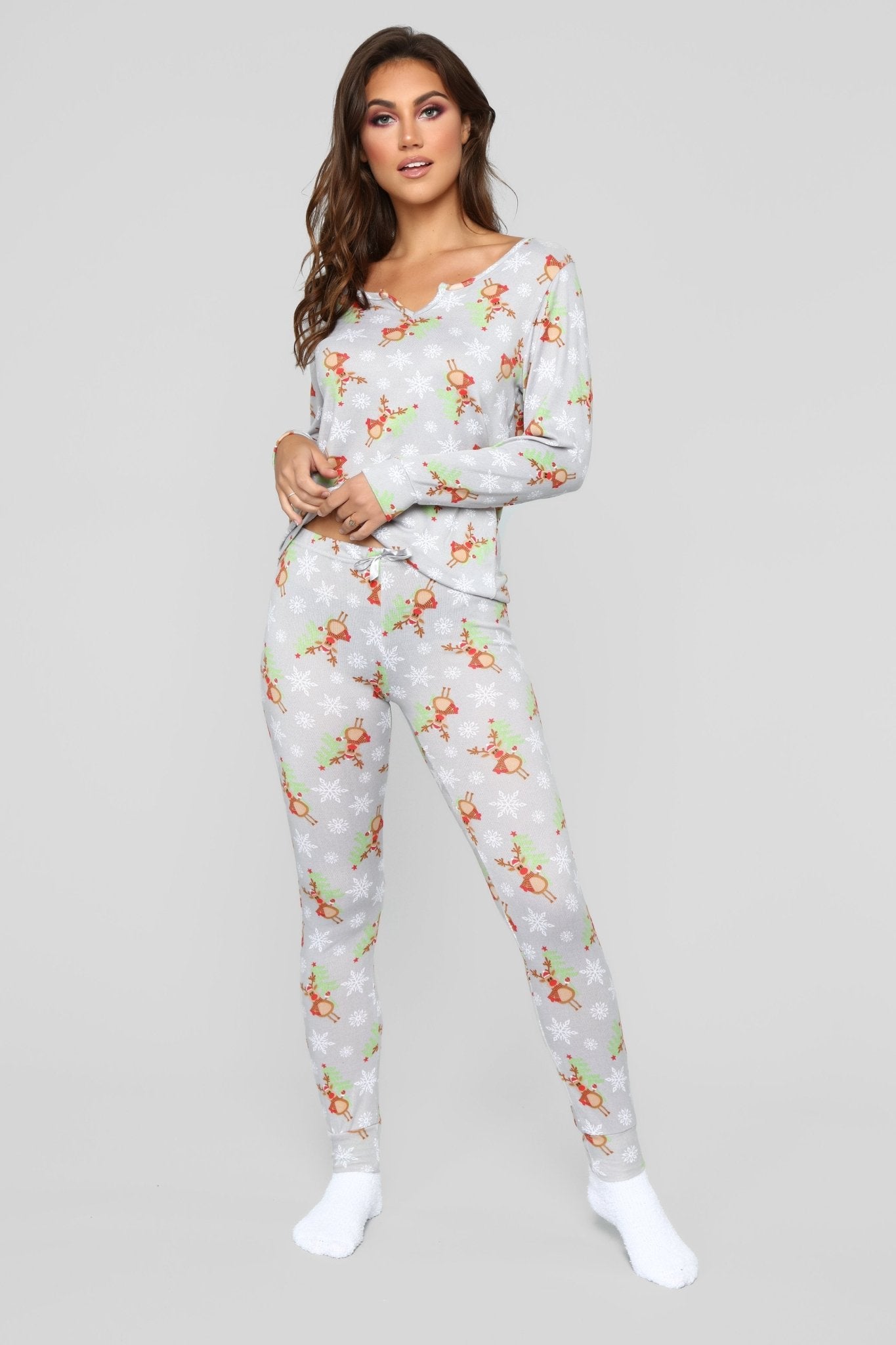 Holly Jolly PJ Set - Grey - jameswhite001