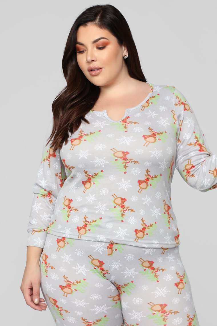 Holly Jolly PJ Set - Grey - jameswhite001