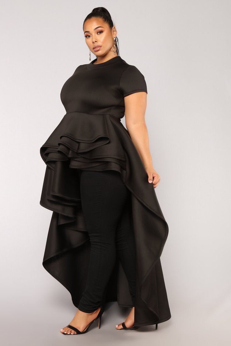 Hollywood Asymmetrical Top II - Black - jameswhite001