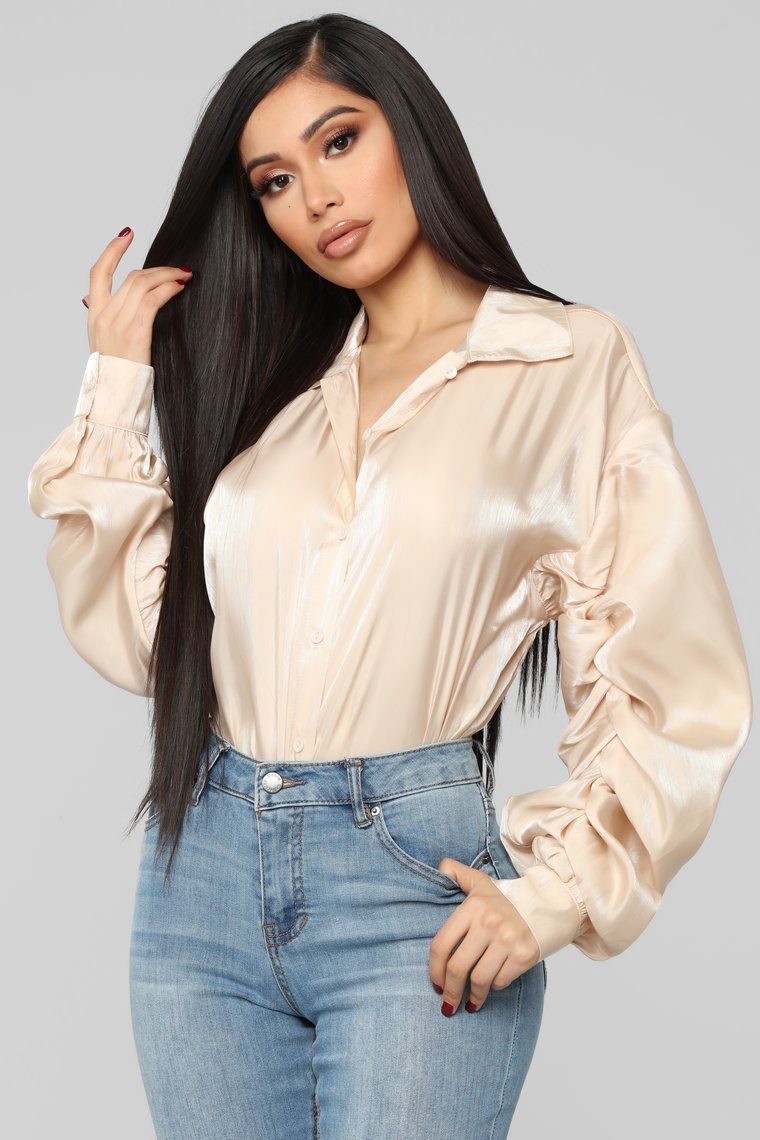 Hollywood Blouse - Nude - jameswhite001