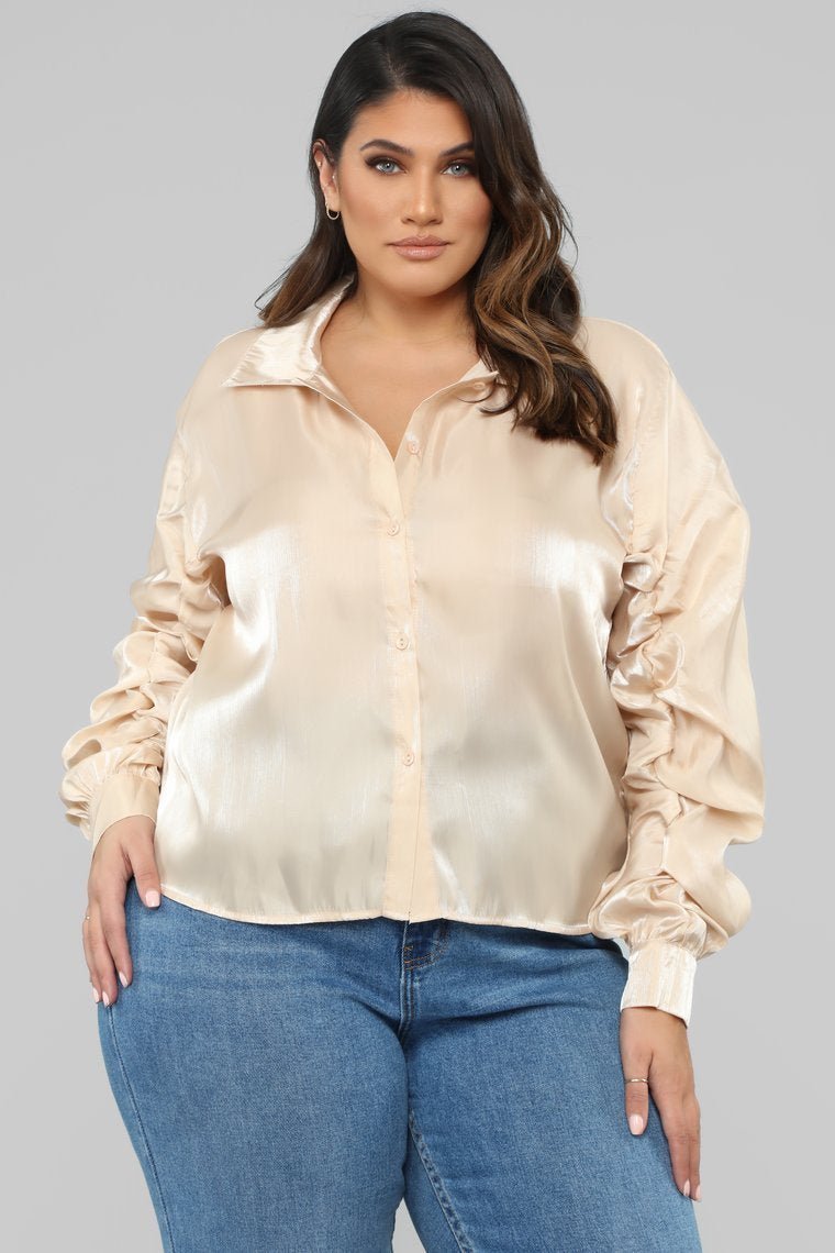 Hollywood Blouse - Nude - jameswhite001