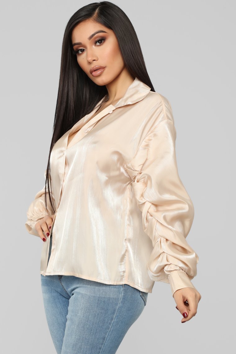 Hollywood Blouse - Nude - jameswhite001