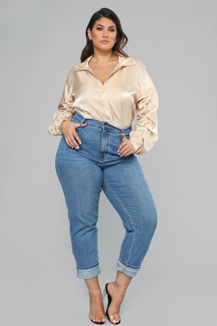 Hollywood Blouse - Nude - jameswhite001