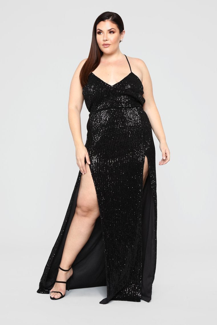 Hollywood Rooftop Party Sequin Dress - Black - jameswhite001