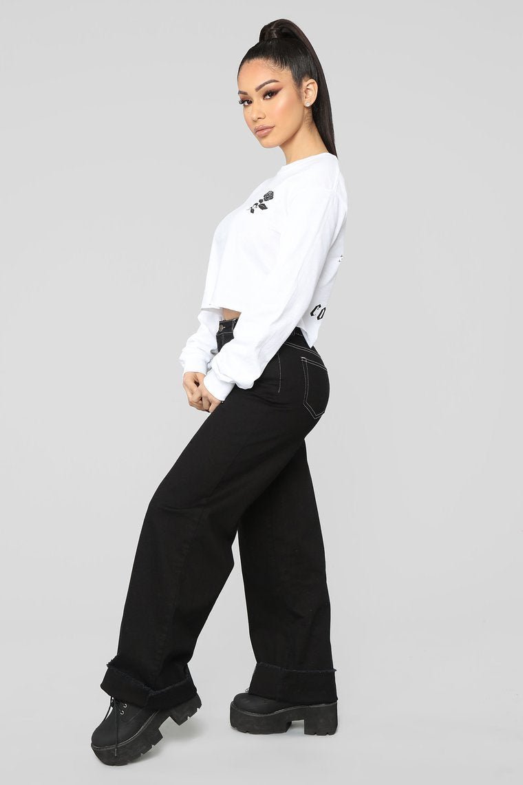 I Know I'm Complicated LS Top - White - jameswhite001