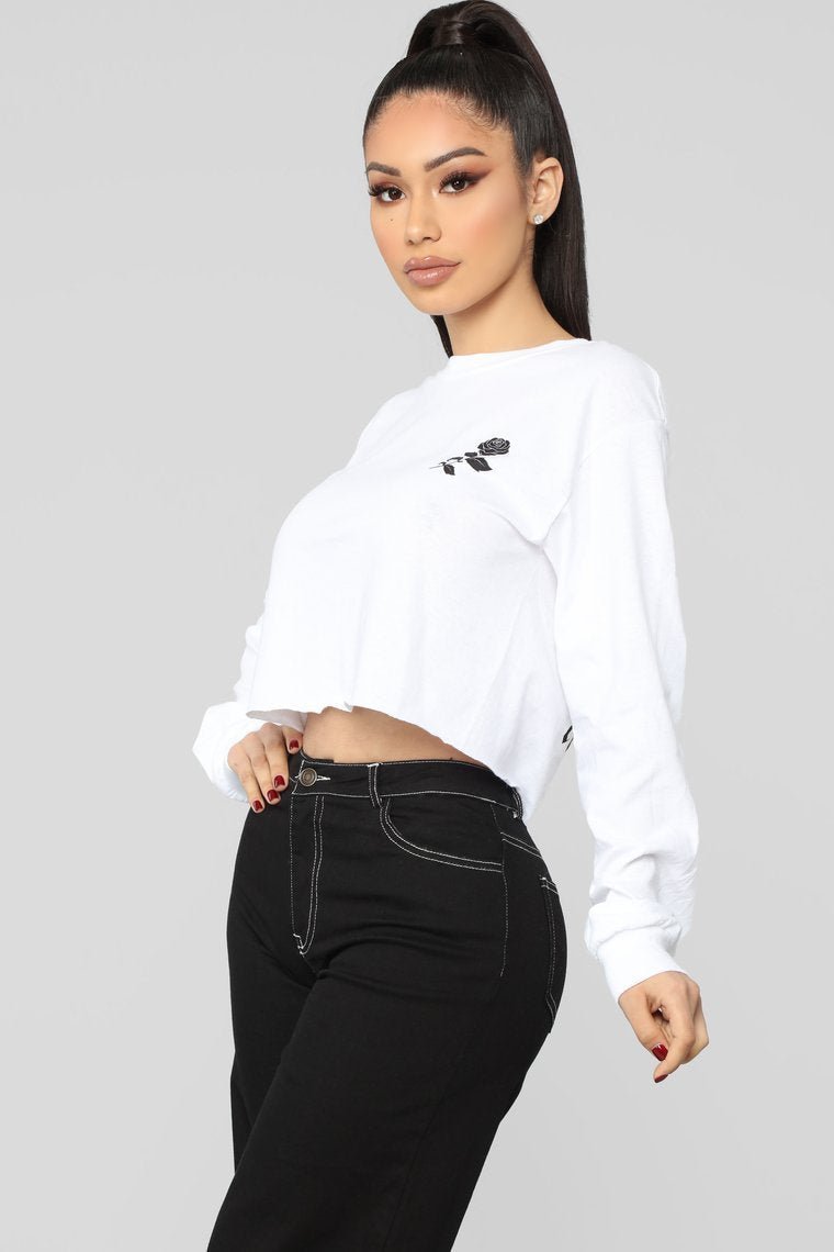 I Know I'm Complicated LS Top - White - jameswhite001