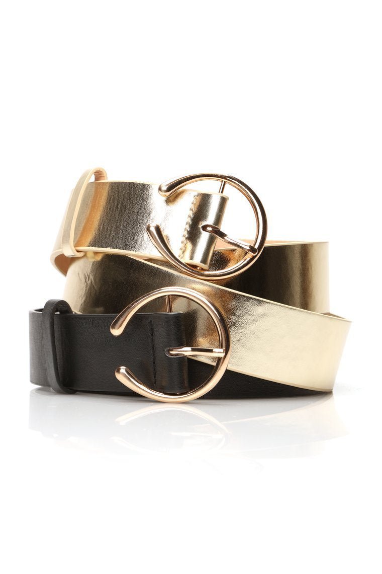 I'll C U Later Belt - Black/Gold - jameswhite001