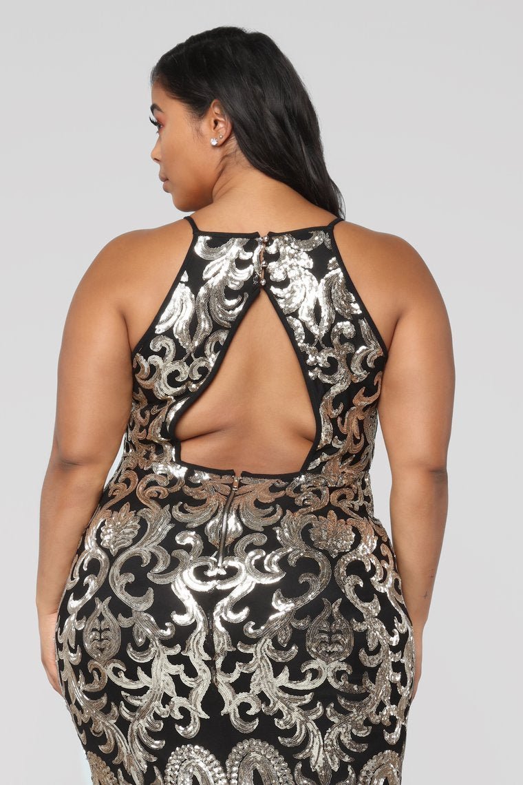 I'm The One Sequin Dress - Black - jameswhite001