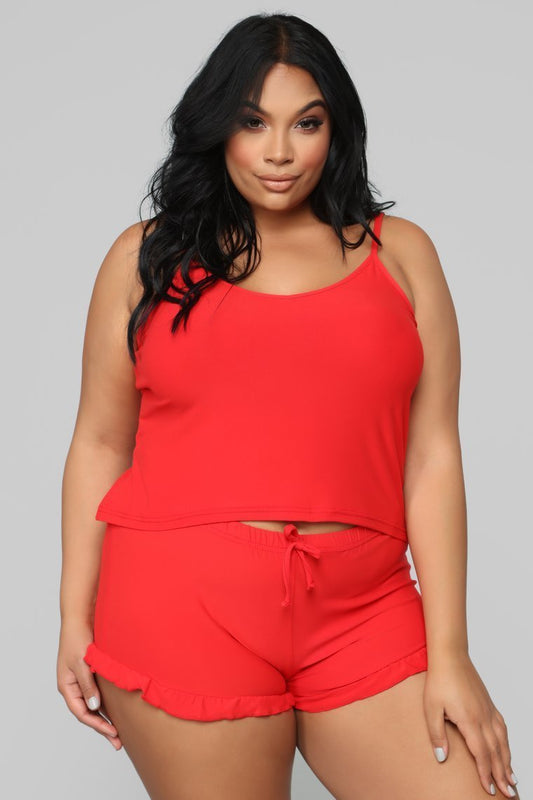 In Your Dreams PJ Set - Red - jameswhite001