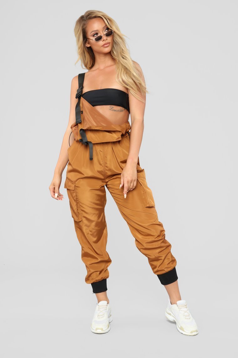 It's Complicated Jumpsuit - Cognac - jameswhite001