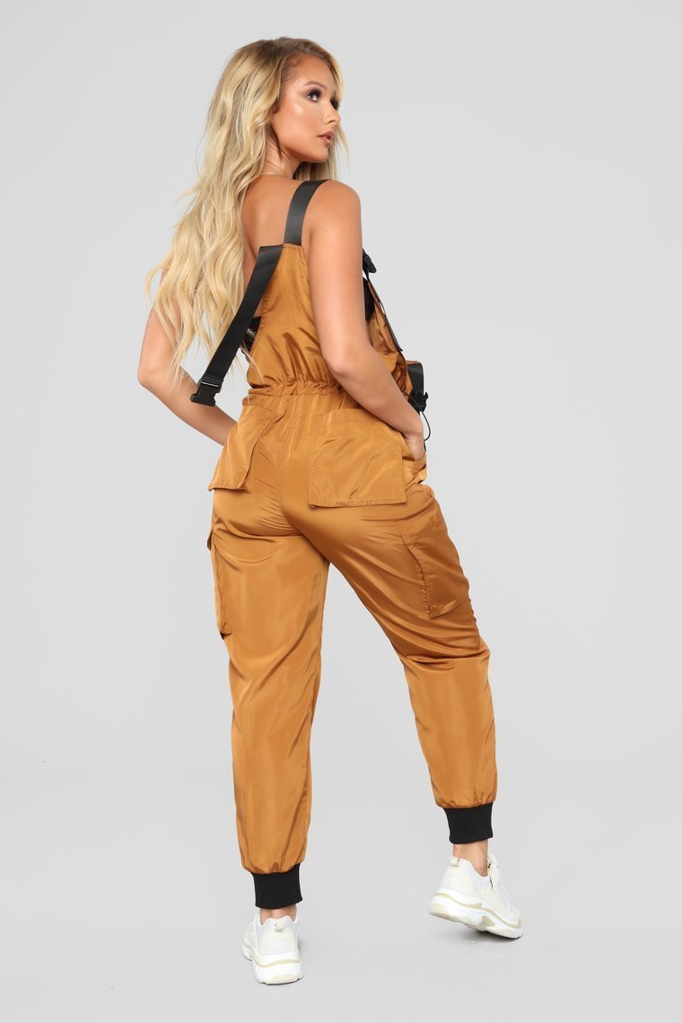 It's Complicated Jumpsuit - Cognac - jameswhite001