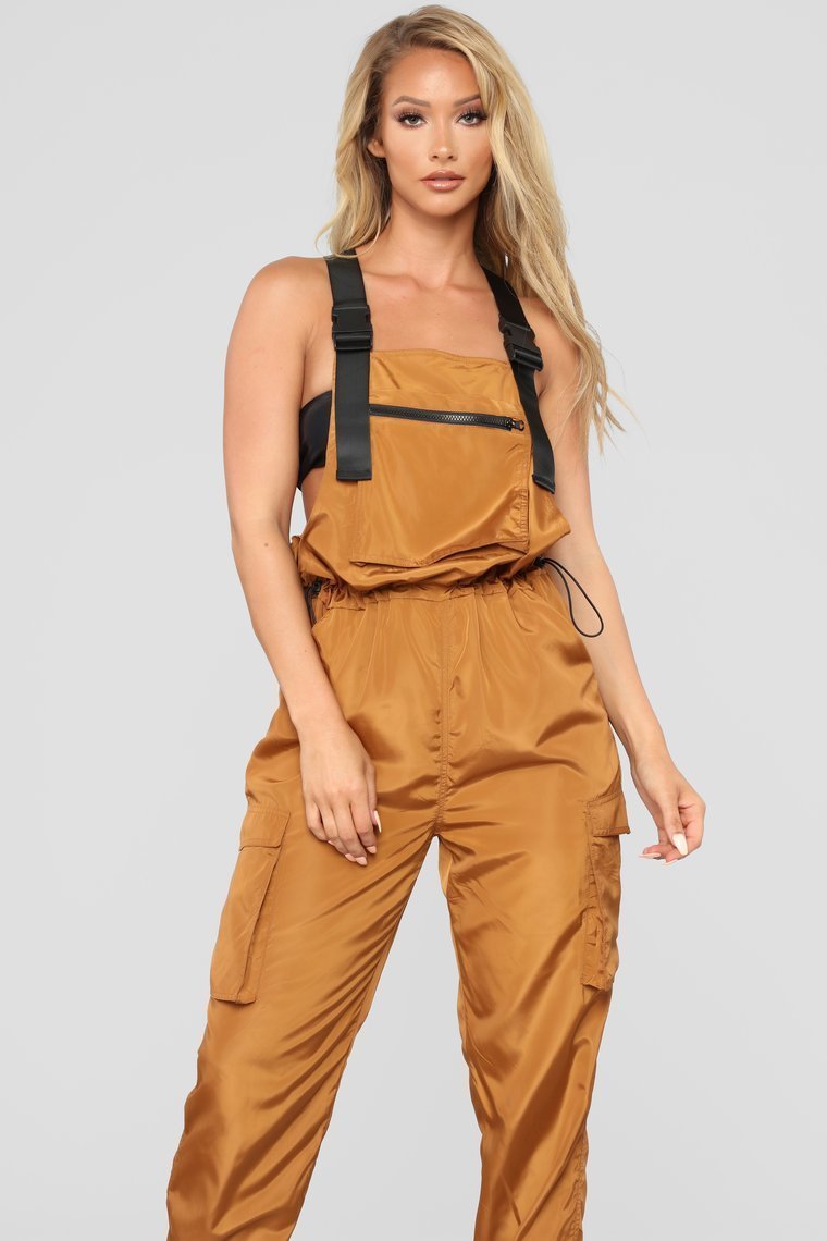It's Complicated Jumpsuit - Cognac - jameswhite001