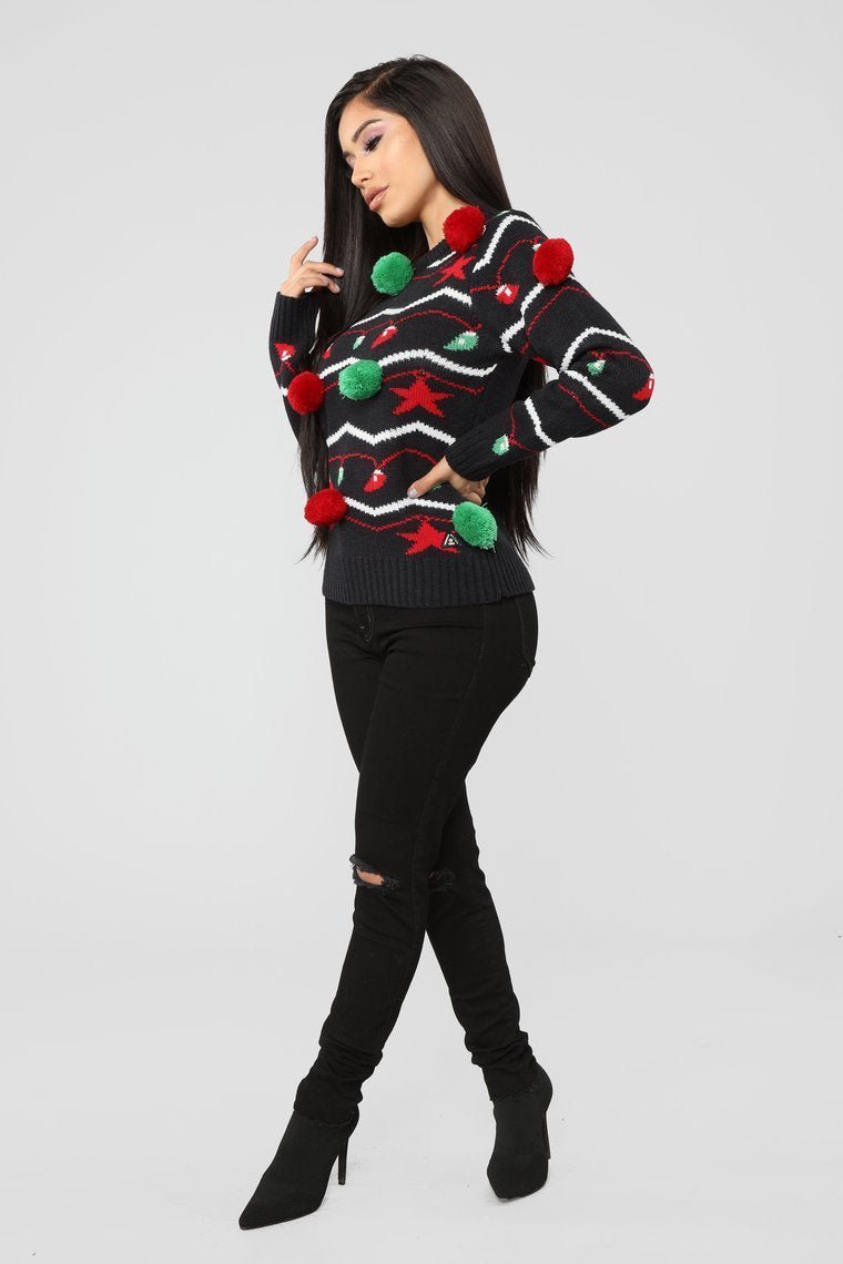 It's Lit Christmas Sweater - Black - jameswhite001