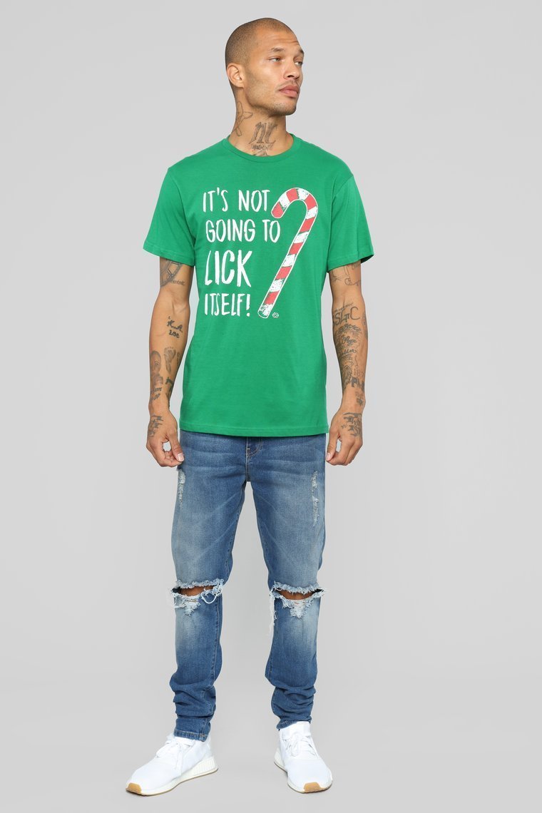 It's Not Going To Lick It Self Short Sleeve Tee - Green - jameswhite001