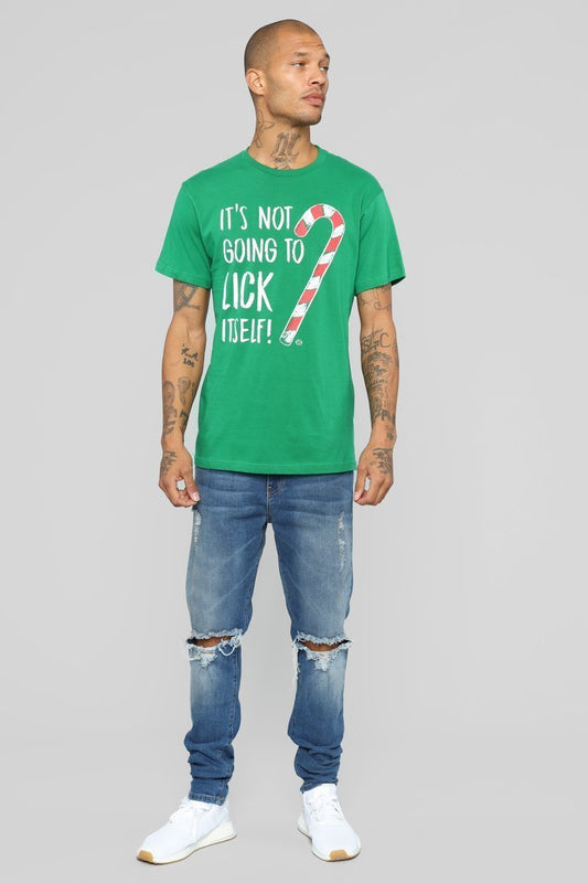 It's Not Going To Lick It Self Short Sleeve Tee - Green - jameswhite001