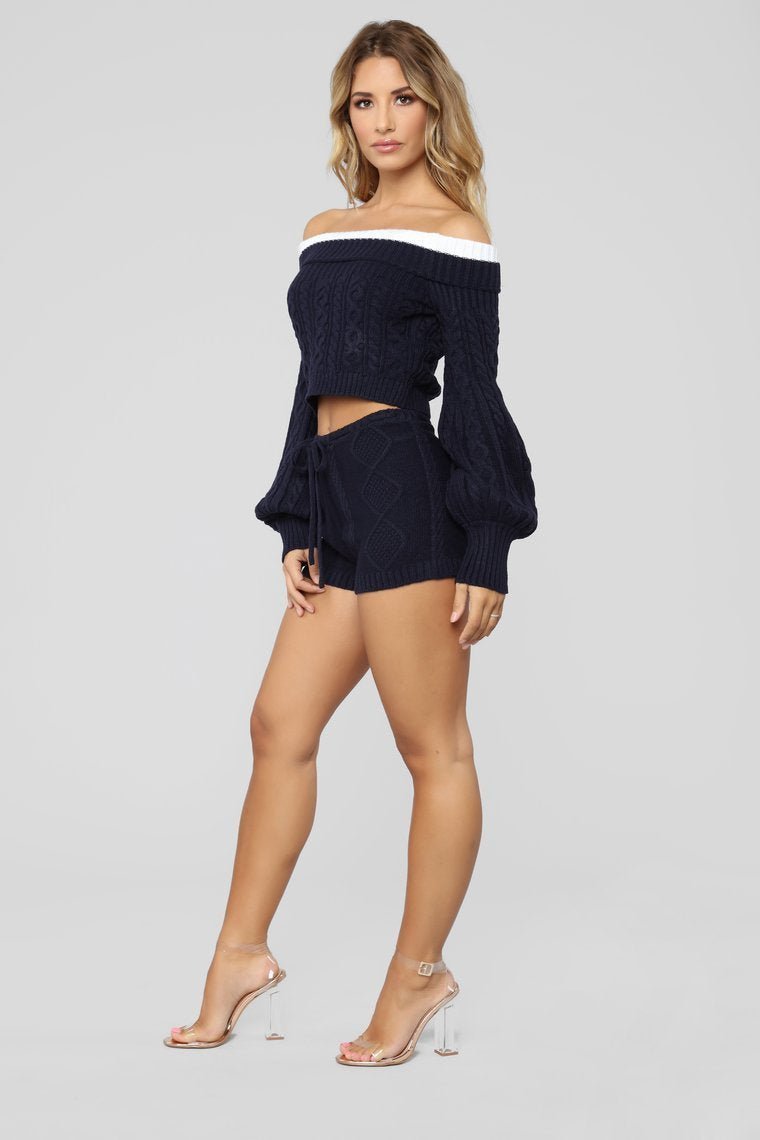 It's Only You Short Set - Navy - jameswhite001