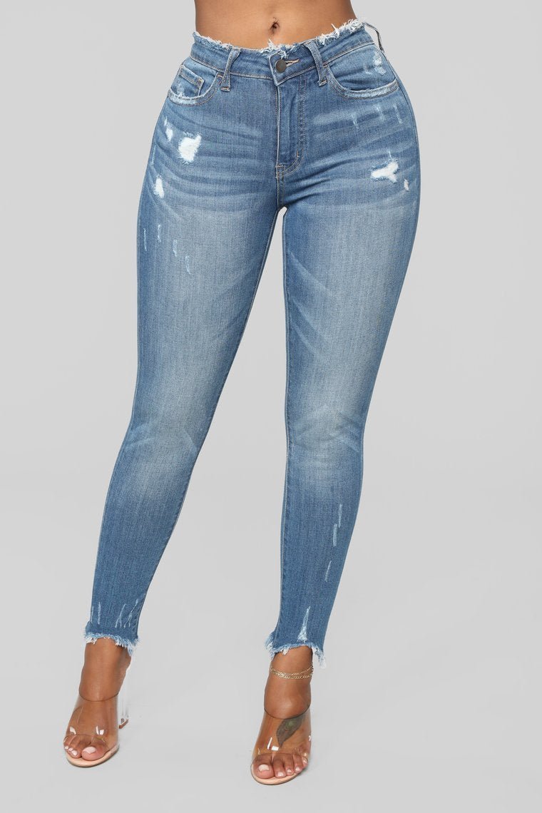 It's The Pride In Me Distressed Jeans - Medium Blue Wash - jameswhite001