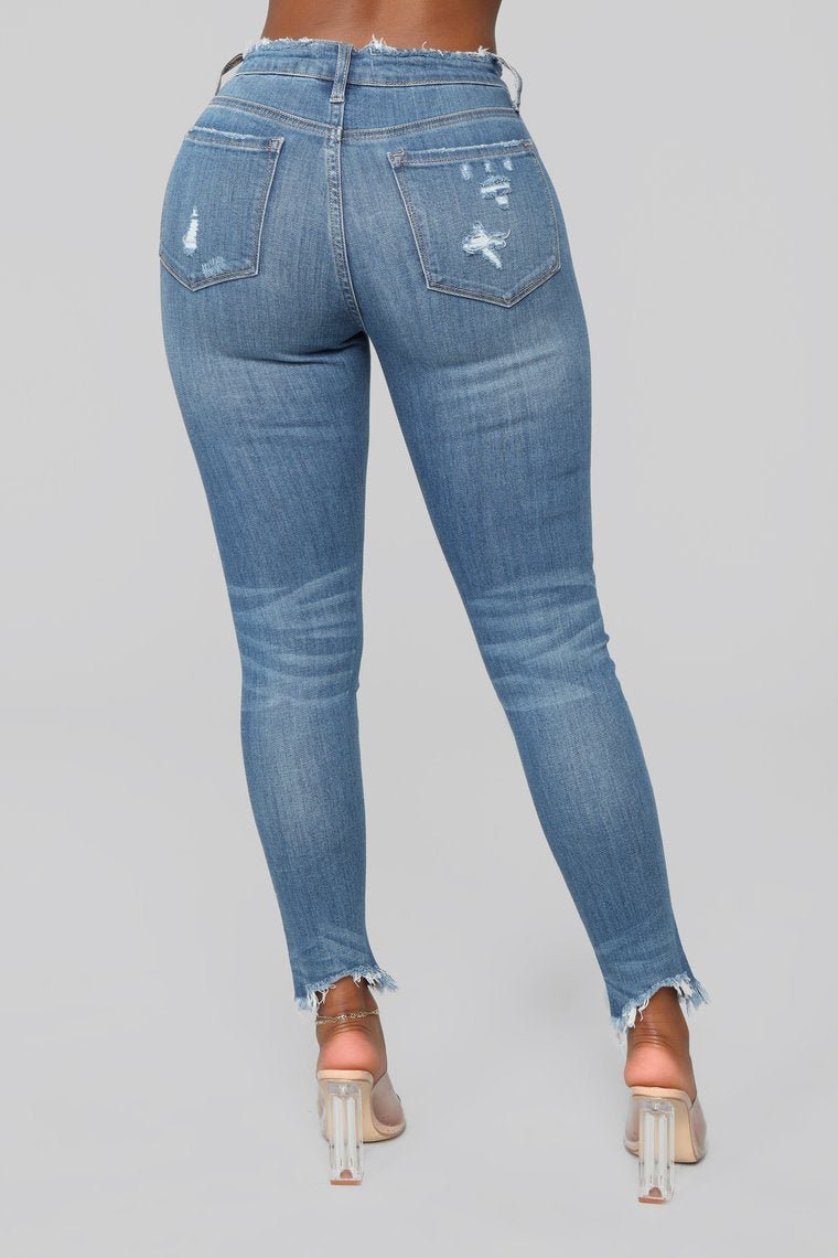 It's The Pride In Me Distressed Jeans - Medium Blue Wash - jameswhite001