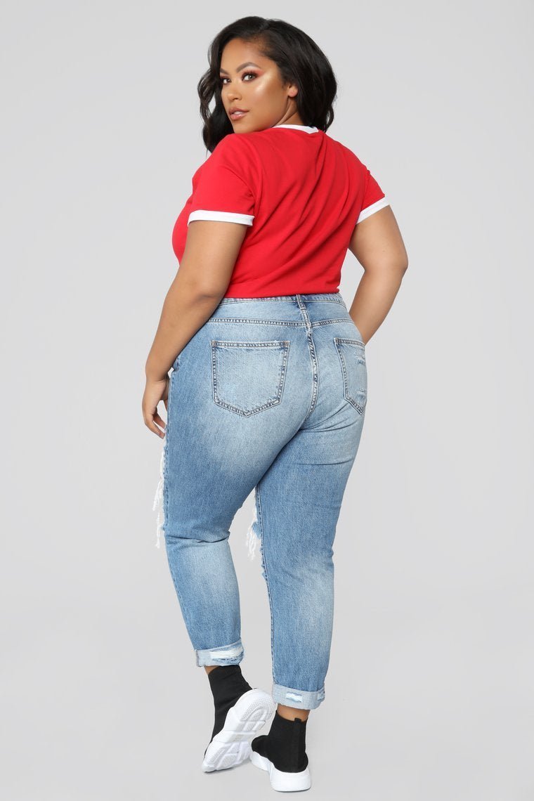 Jax Distressed High Rise Jeans - Light Blue Wash - jameswhite001