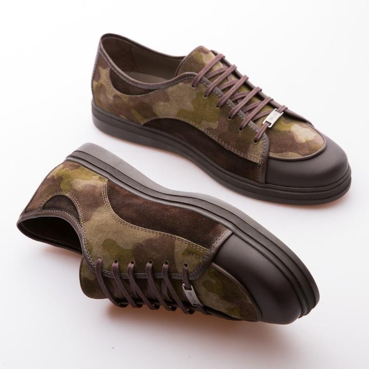 JERIAH - KHAKI & BROWN - SUEDE & CALF LEATHER - jameswhite001