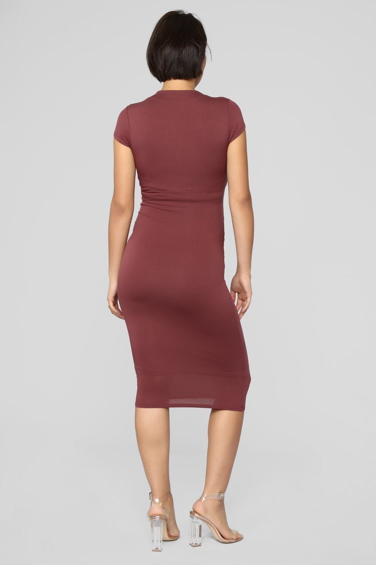 Jojo Dress - Red Brown - jameswhite001