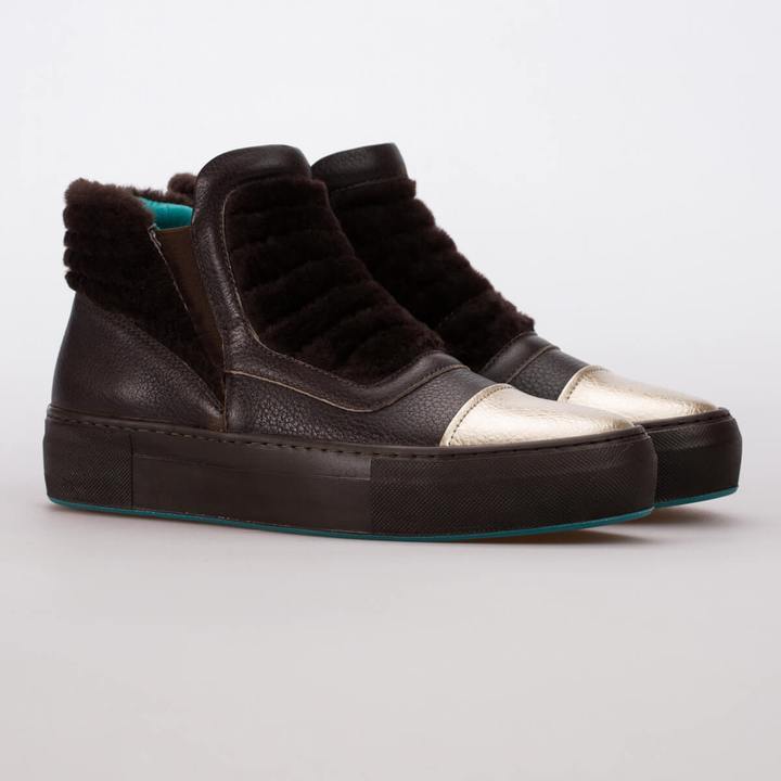 JULIA – LEATHER & FUR BROWN - jameswhite001