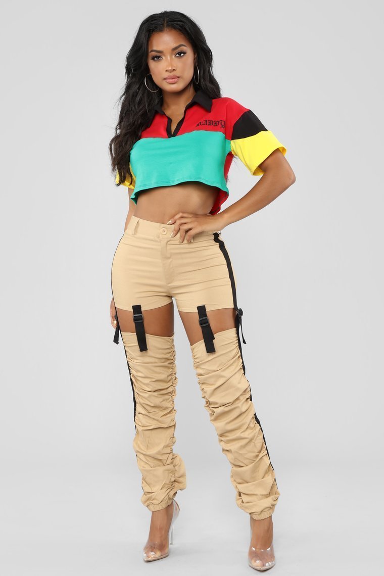 Just A Little Bit Cargo Pants - Khaki - jameswhite001