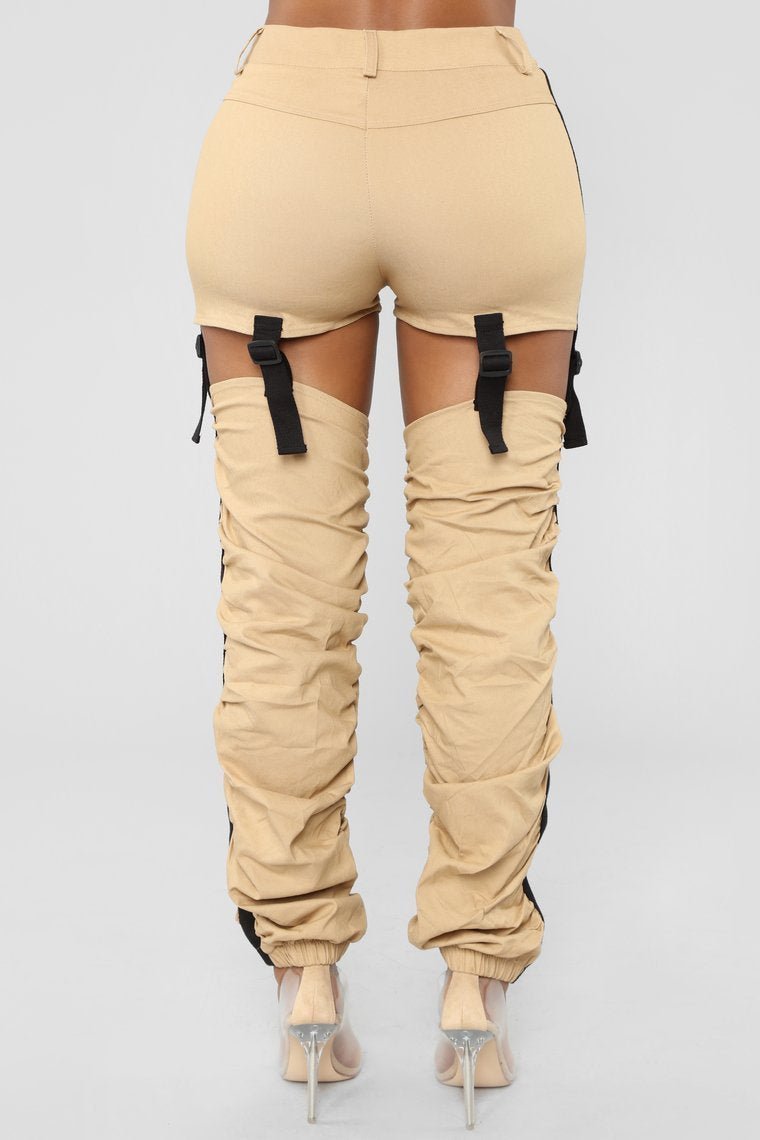 Just A Little Bit Cargo Pants - Khaki - jameswhite001