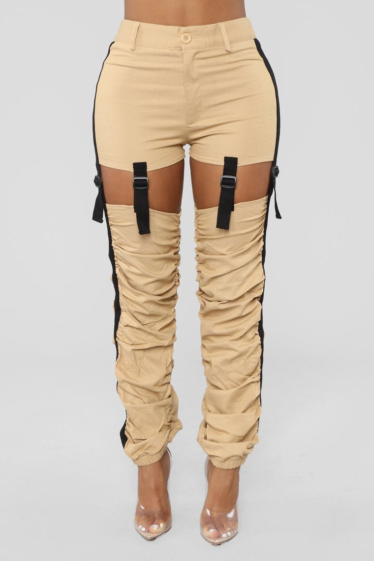 Just A Little Bit Cargo Pants - Khaki - jameswhite001