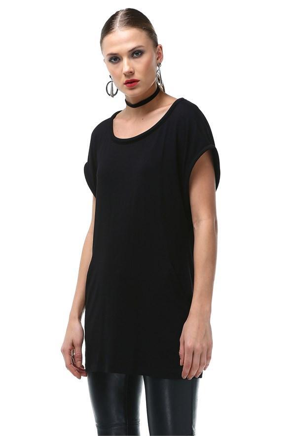 Kadın Siyah T-Shirt - jameswhite001