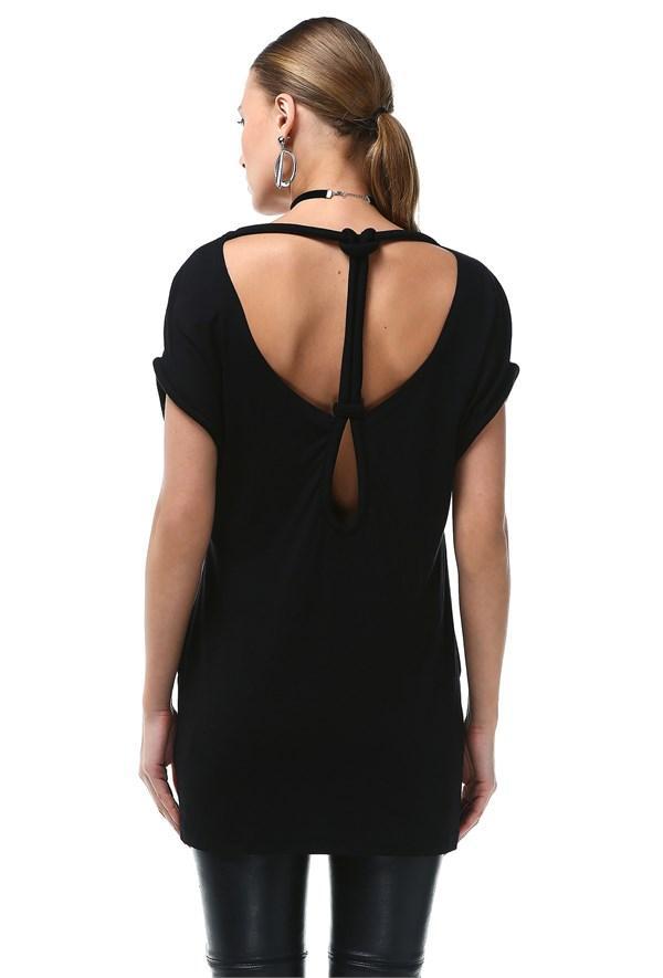 Kadın Siyah T-Shirt - jameswhite001