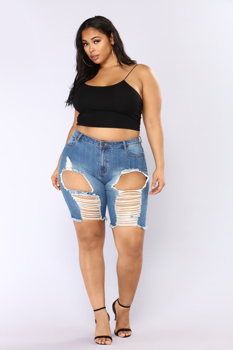 Khloe II Shorts - Medium Wash - jameswhite001