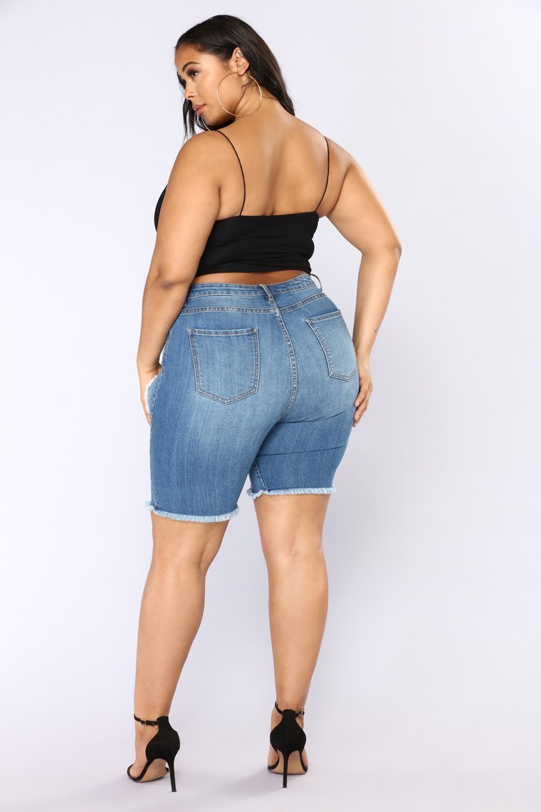 Khloe II Shorts - Medium Wash - jameswhite001