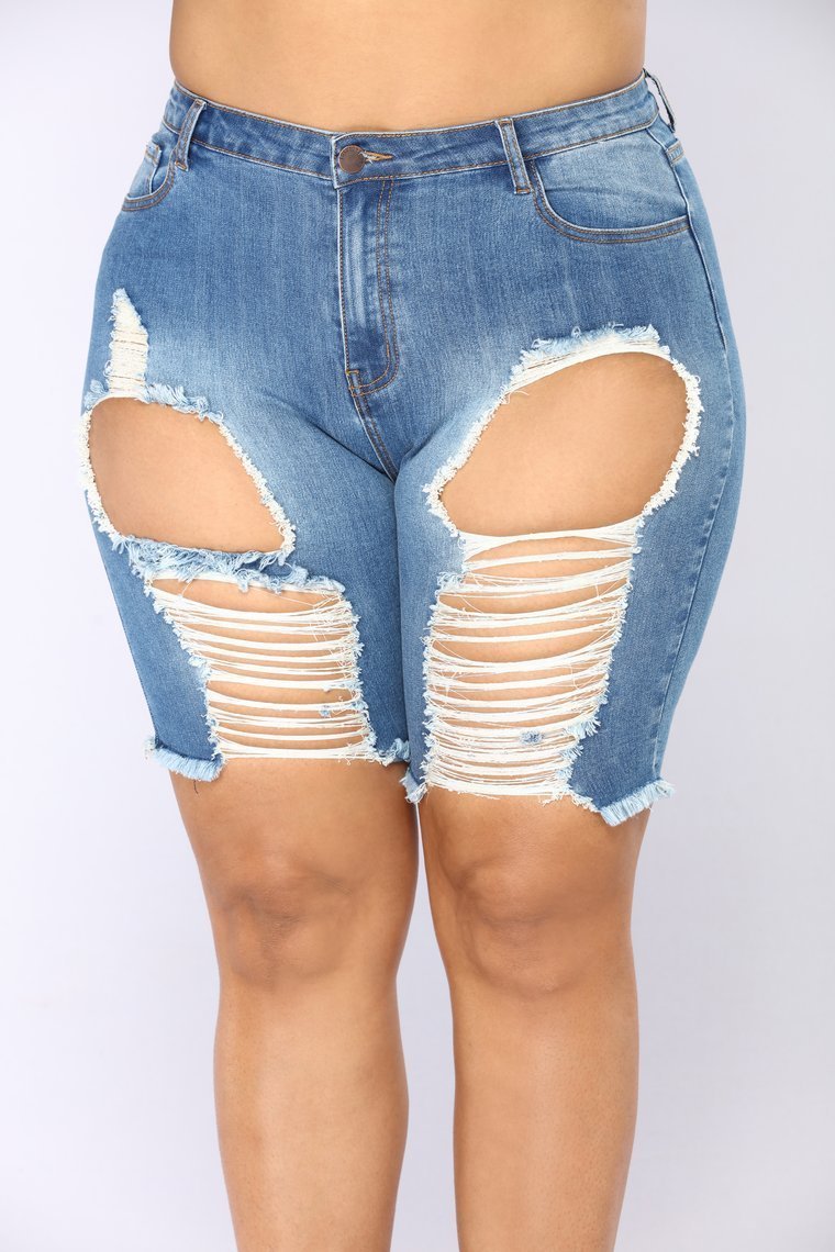 Khloe II Shorts - Medium Wash - jameswhite001